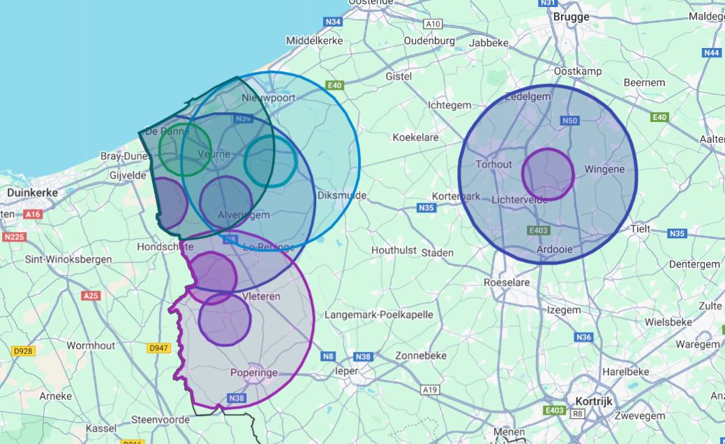 Zevende uitbraak vastgesteld in de zone Veurne-Alveringem