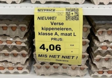 (+) Dumping van Oekraïense eieren in Belgisch grootwarenhuis vastgesteld
